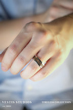 Triceratops Fossil Ring – Steel