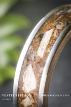 Mosasaur & Spinosaurus Fossil Ring – Titanium