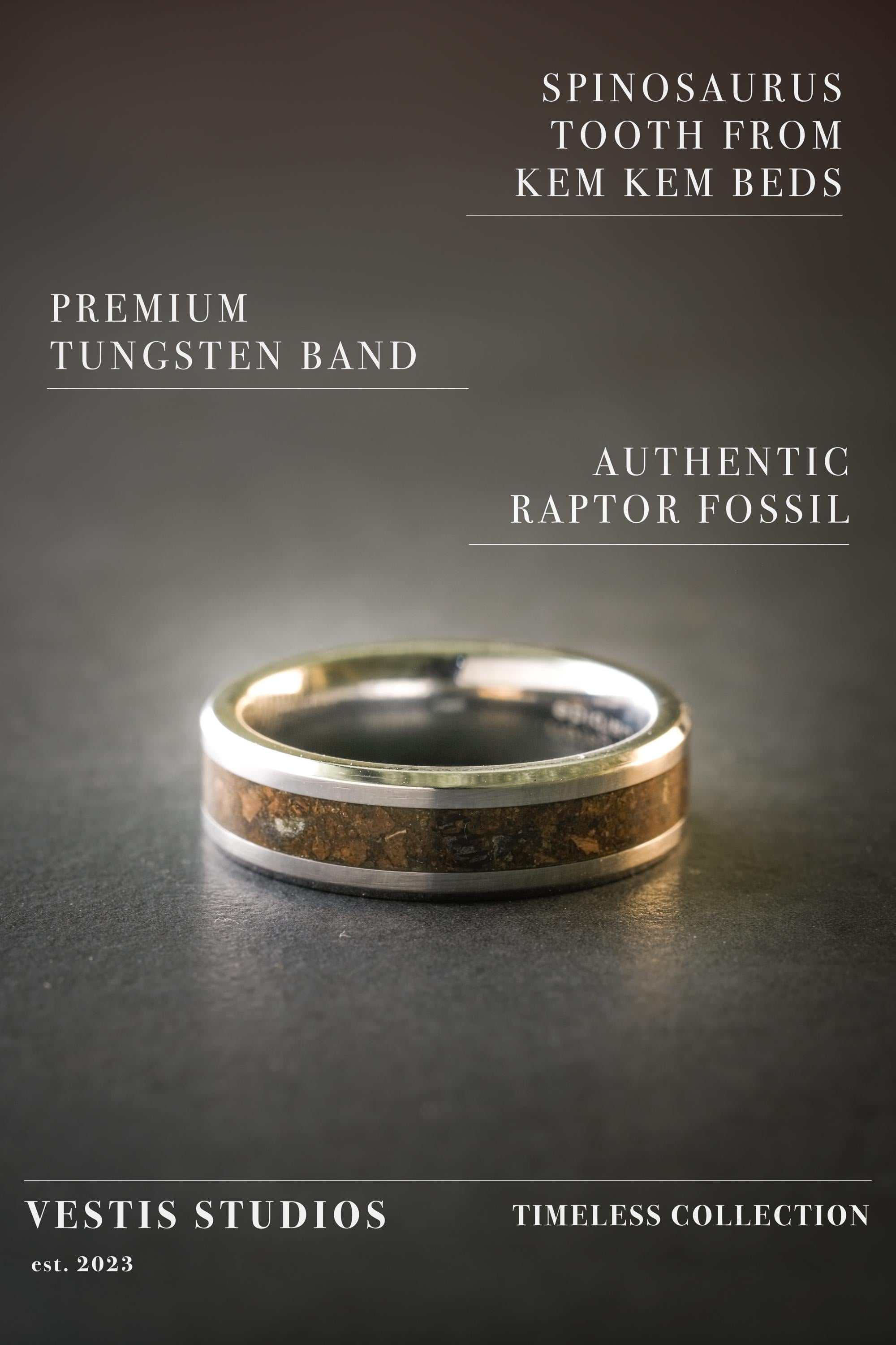 Raptor Fossil Ring – Tungsten Carbide