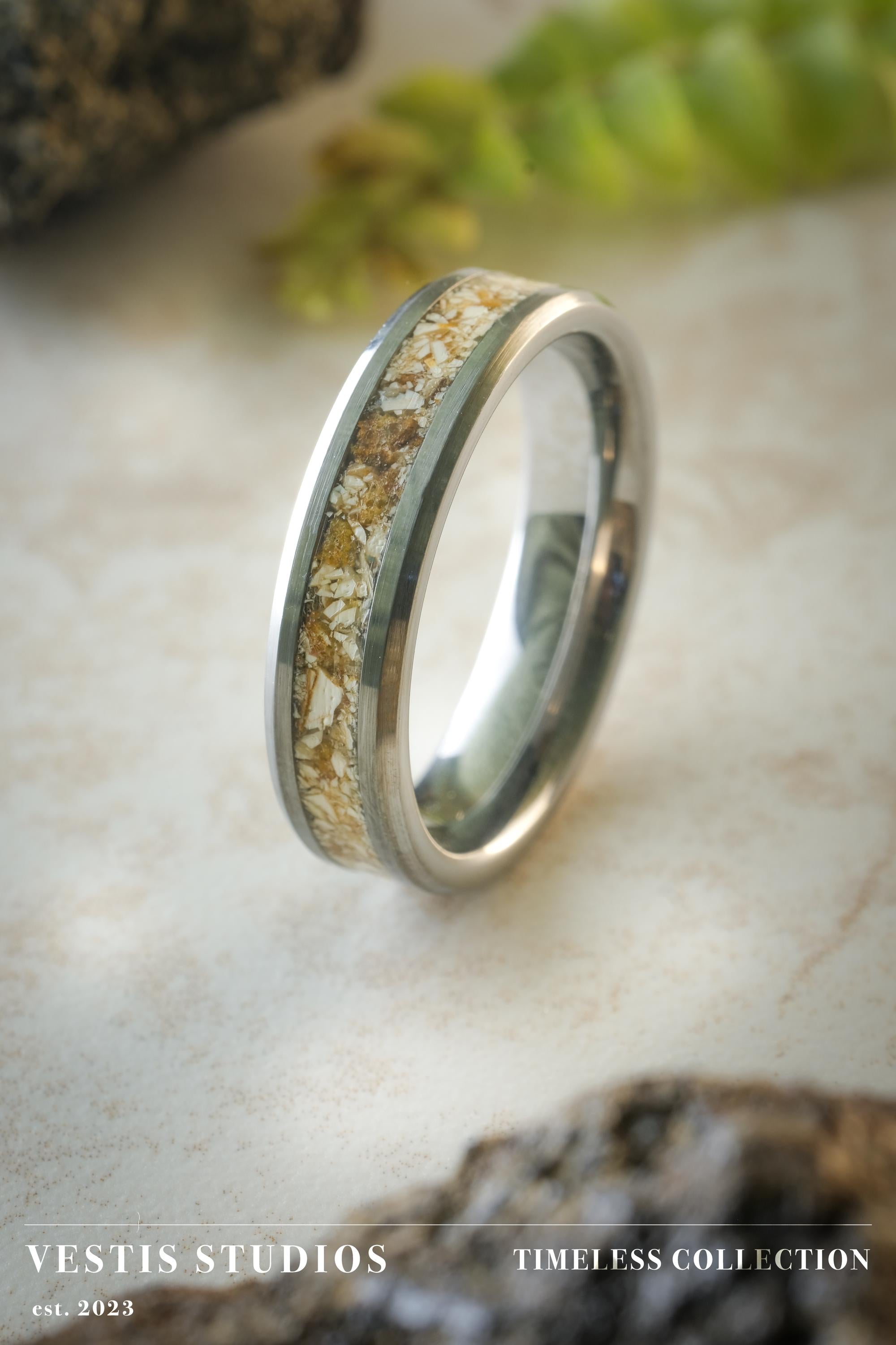 Spinosaurus Tooth Fossil Ring – Tungsten Carbide