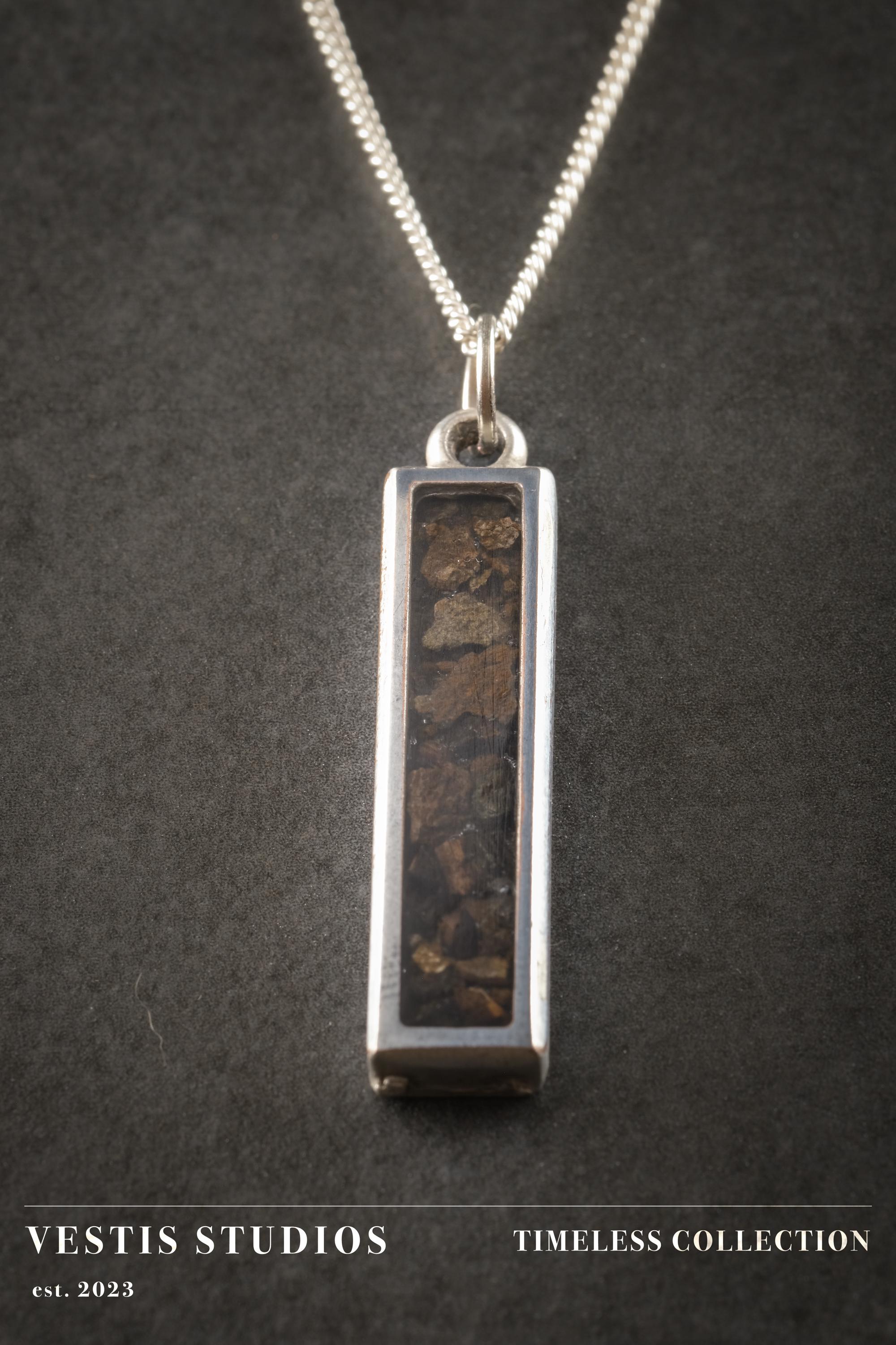 Raptor Fossil Necklace – Plated Silver