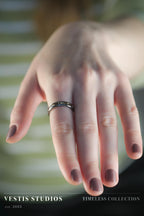 Spinosaurus, Triceratops & T. Rex Fossil Wedding Ring Set – Tungsten