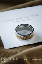 Spinosaurus Tooth Fossil Ring – Steel