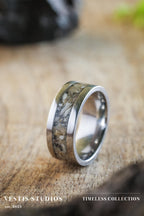 Shark Tooth Fossil Ring – Steel