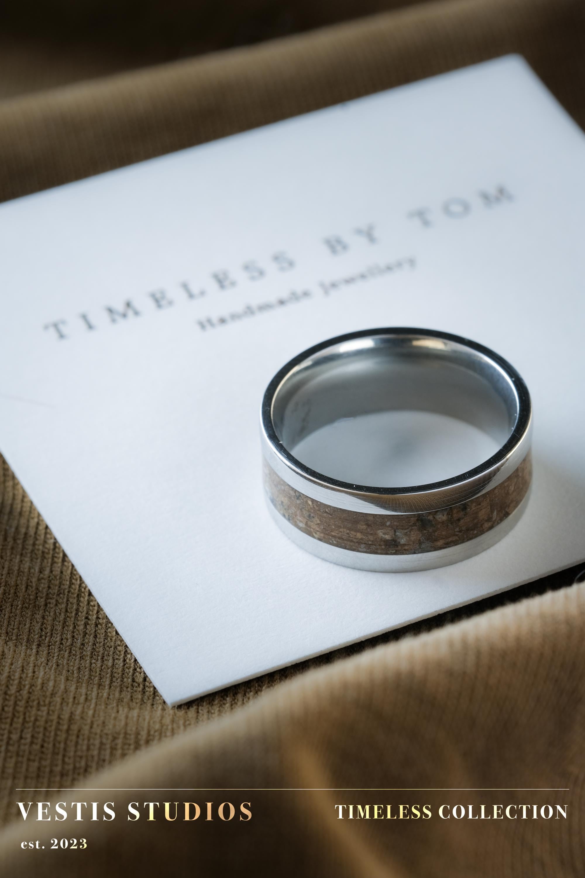 Mosasaur Fossil Ring – Steel