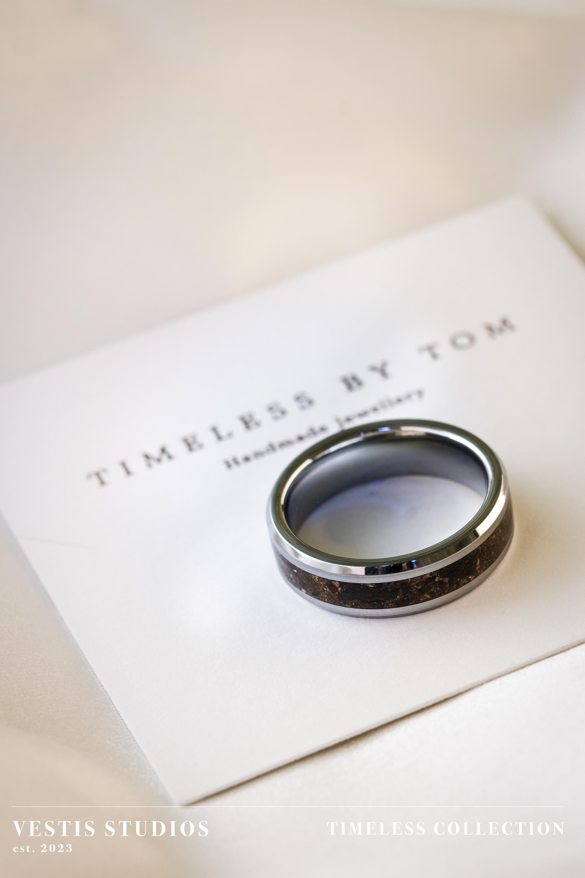 Hadrosaur Fossil Ring – Tungsten Carbide