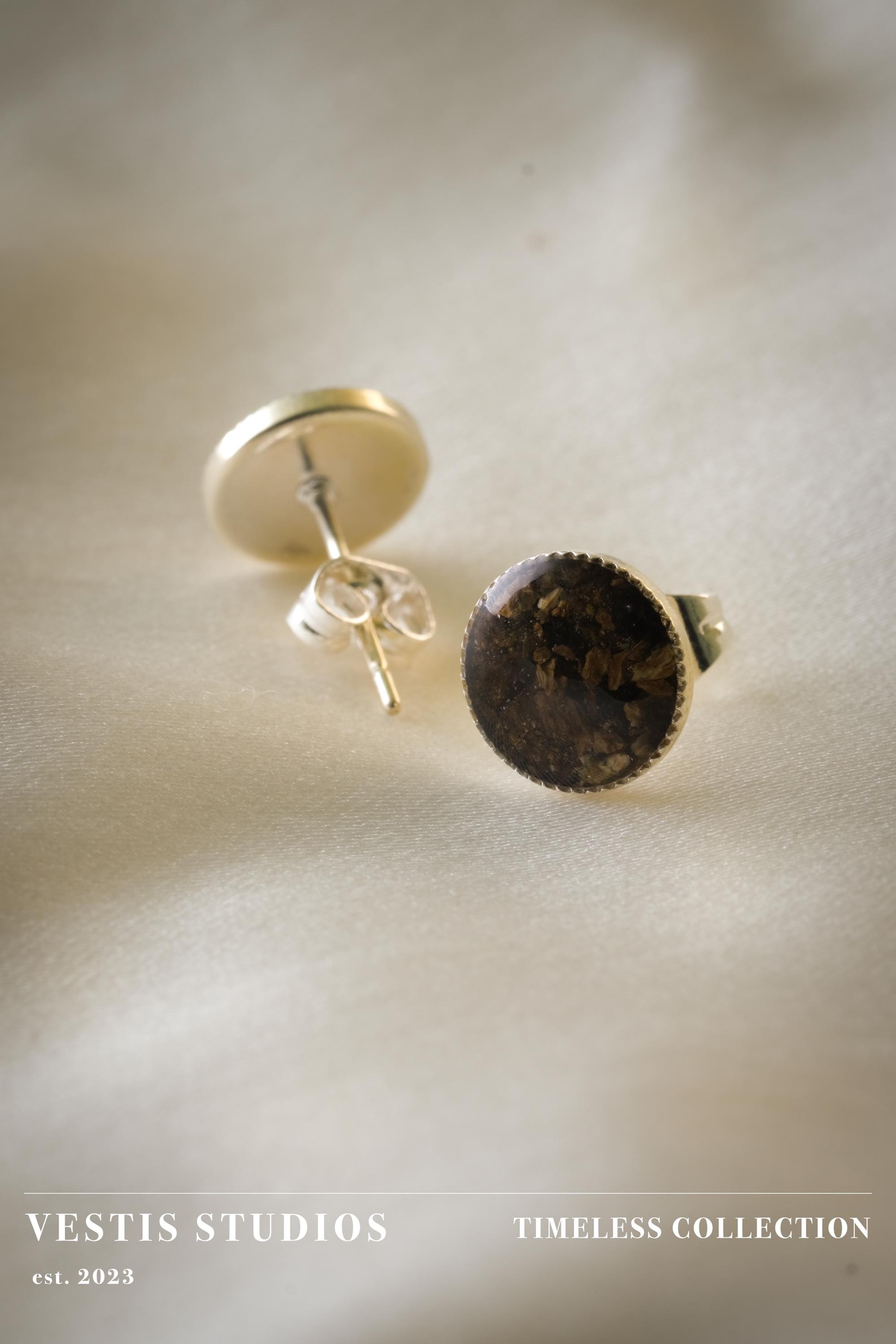 Hadrosaur Fossil Earrings – Sterling Silver