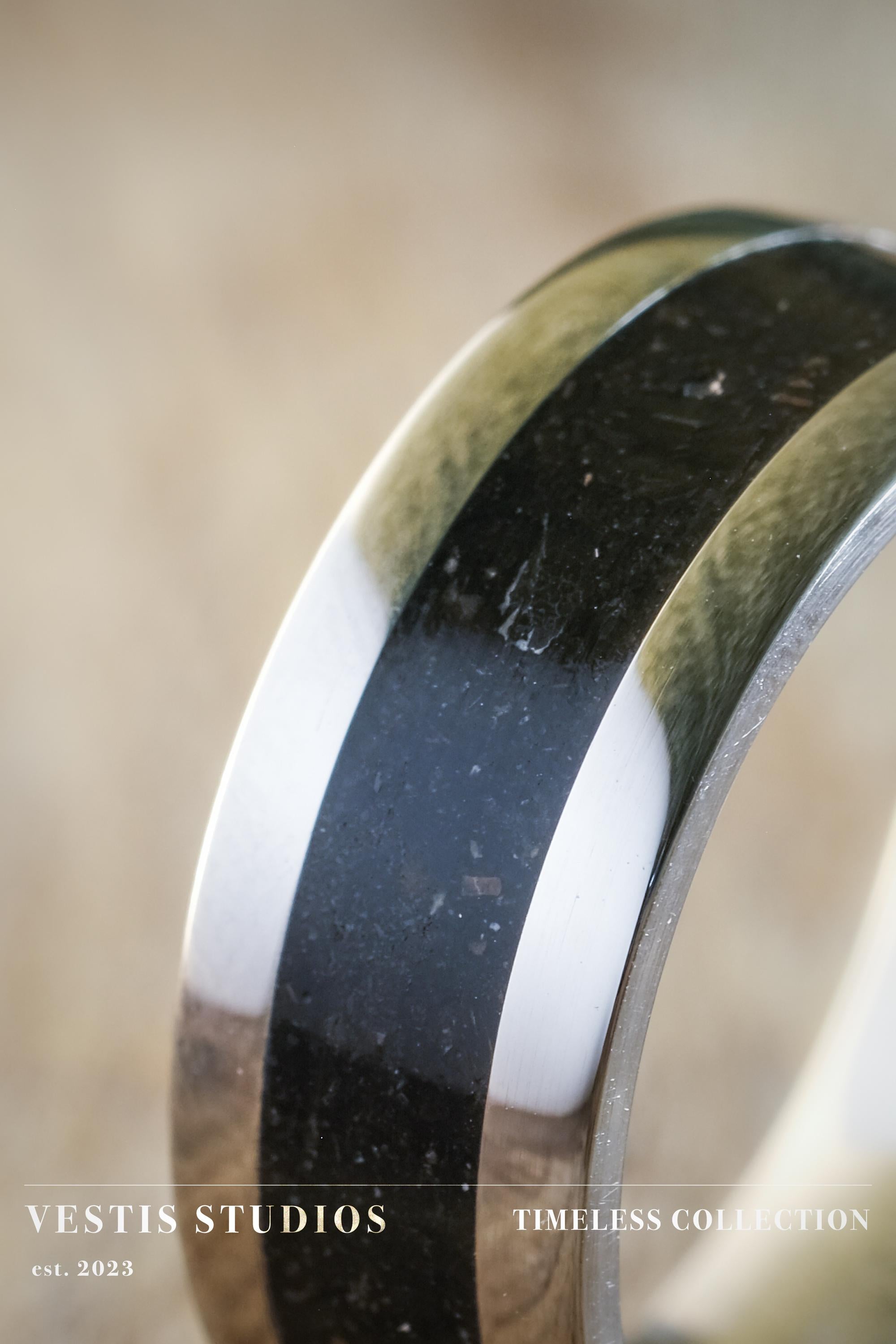 Diplodocus Fossil Ring - Steel