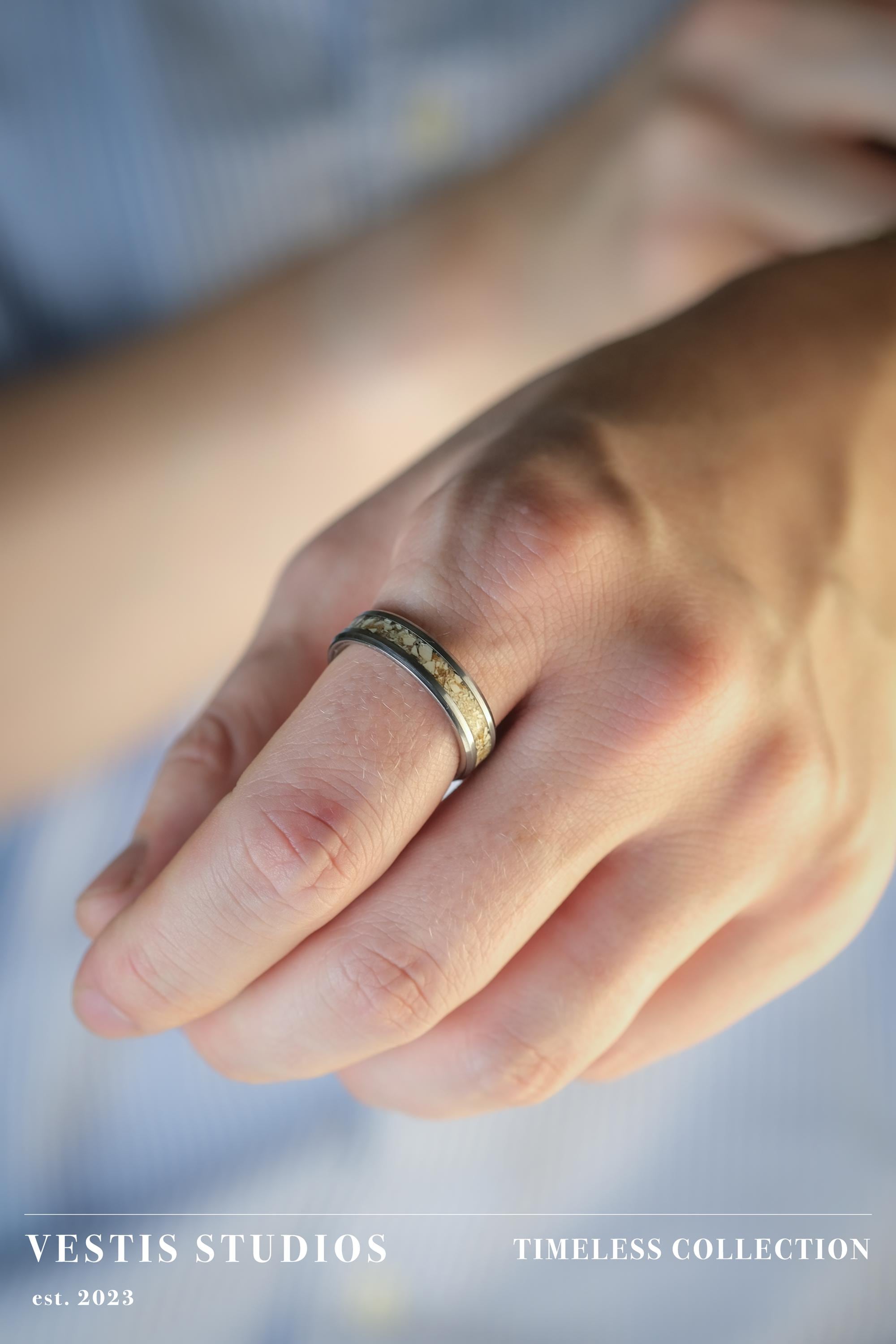 Spinosaurus Tooth Fossil Ring – Tungsten Carbide