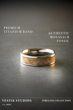 Mosasaur Fossil Ring – Titanium