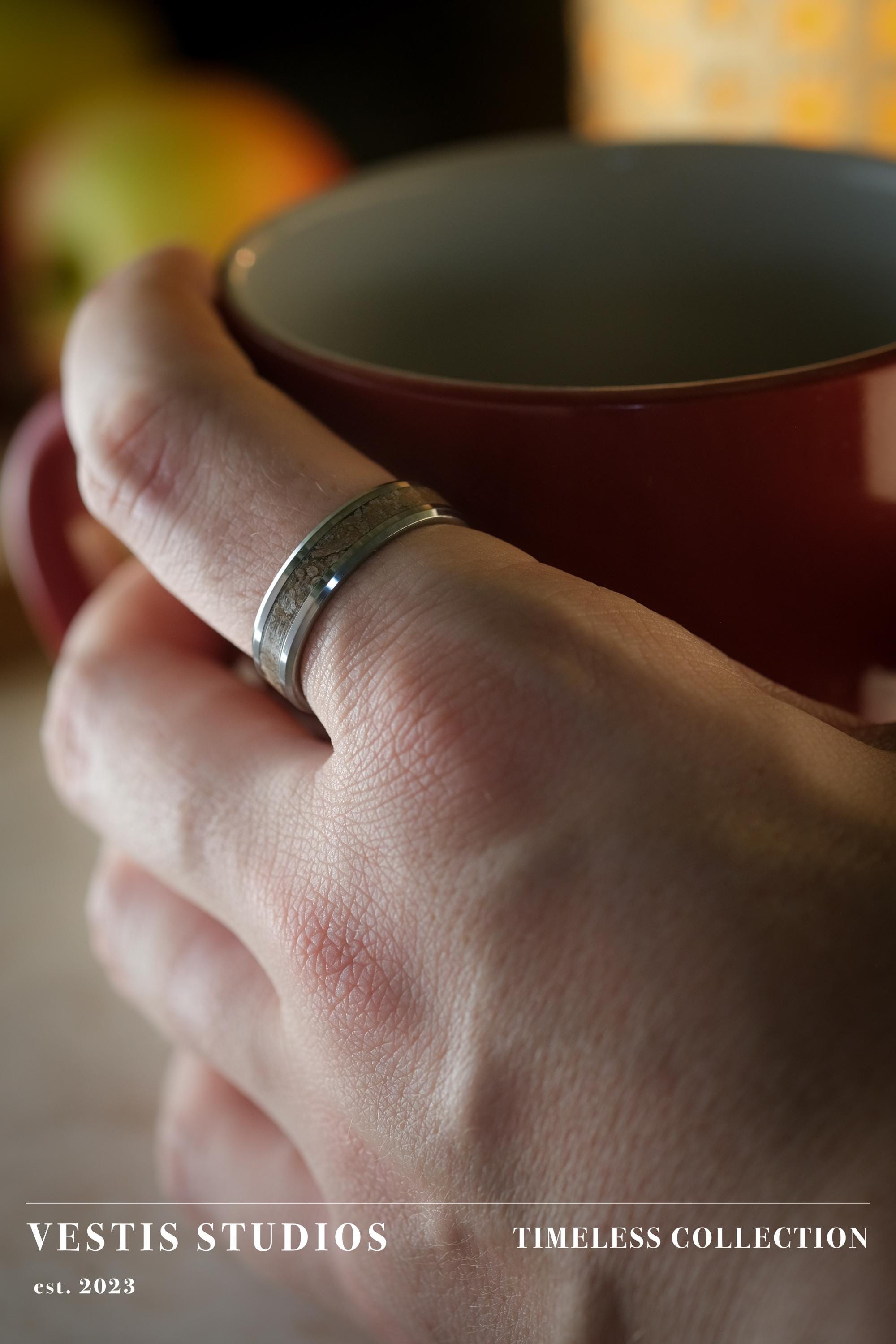 Mosasaur Fossil Ring – Tungsten Carbide