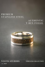 T. Rex Fossil Ring – Steel