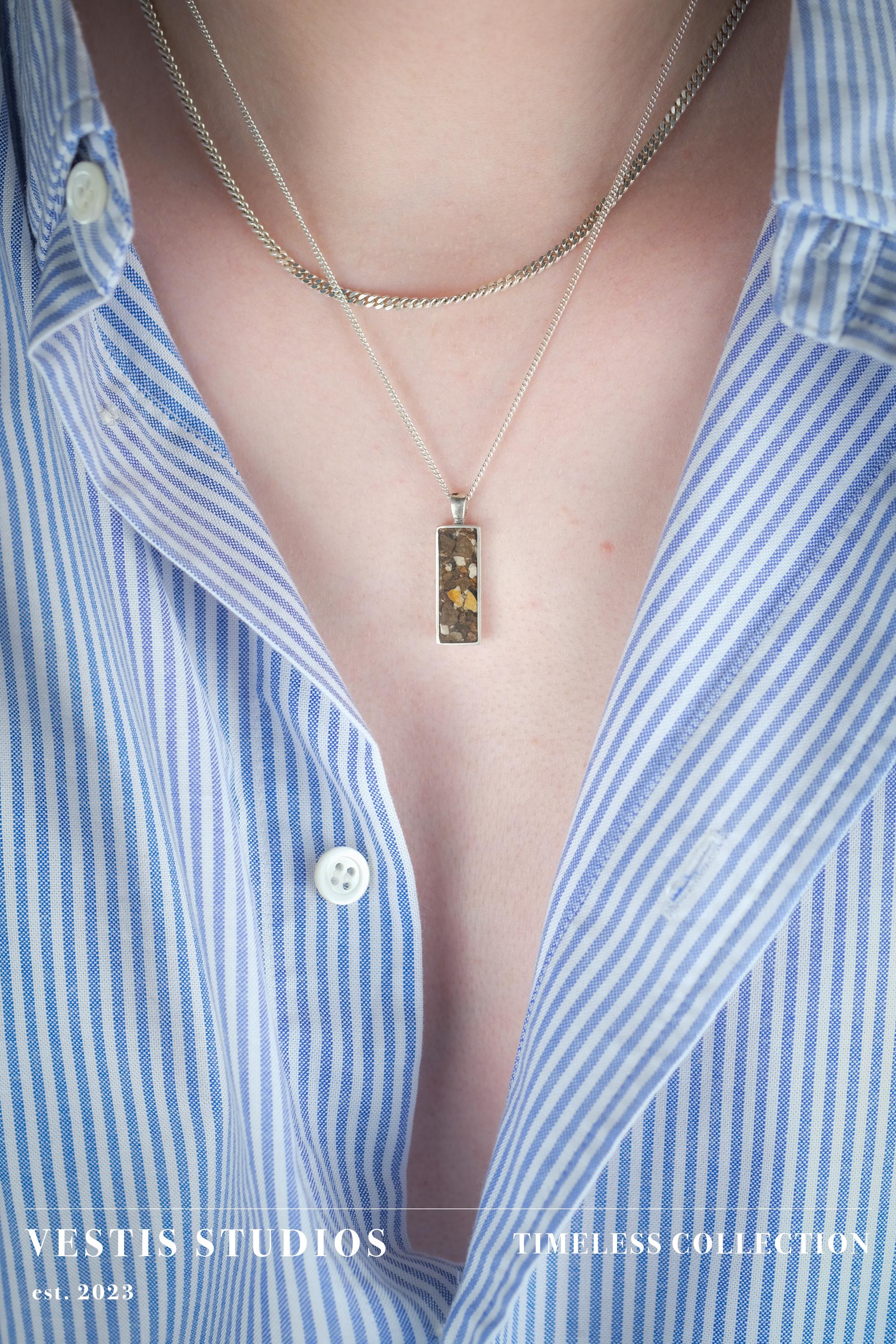 T. Rex, Triceratops & Spinosaurus Fossil Necklace – Sterling Silver