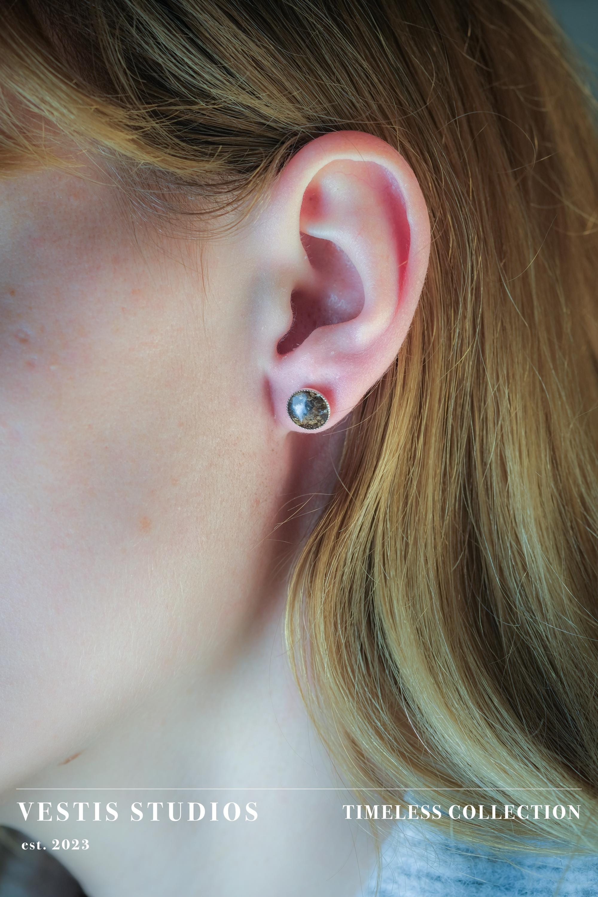 Hadrosaur Fossil Earrings – Sterling Silver