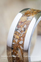 Spinosaurus Tooth Fossil Ring – Steel