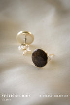 Triceratops Fossil Earrings – Sterling Silver