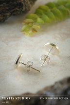 Diplodocus Fossil & Meteorite Earrings – Sterling Silver