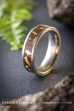 T. Rex, Triceratops & Spinosaurus Fossil Ring – Titanium