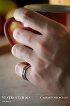 Triceratops Fossil Ring – Tungsten Carbide