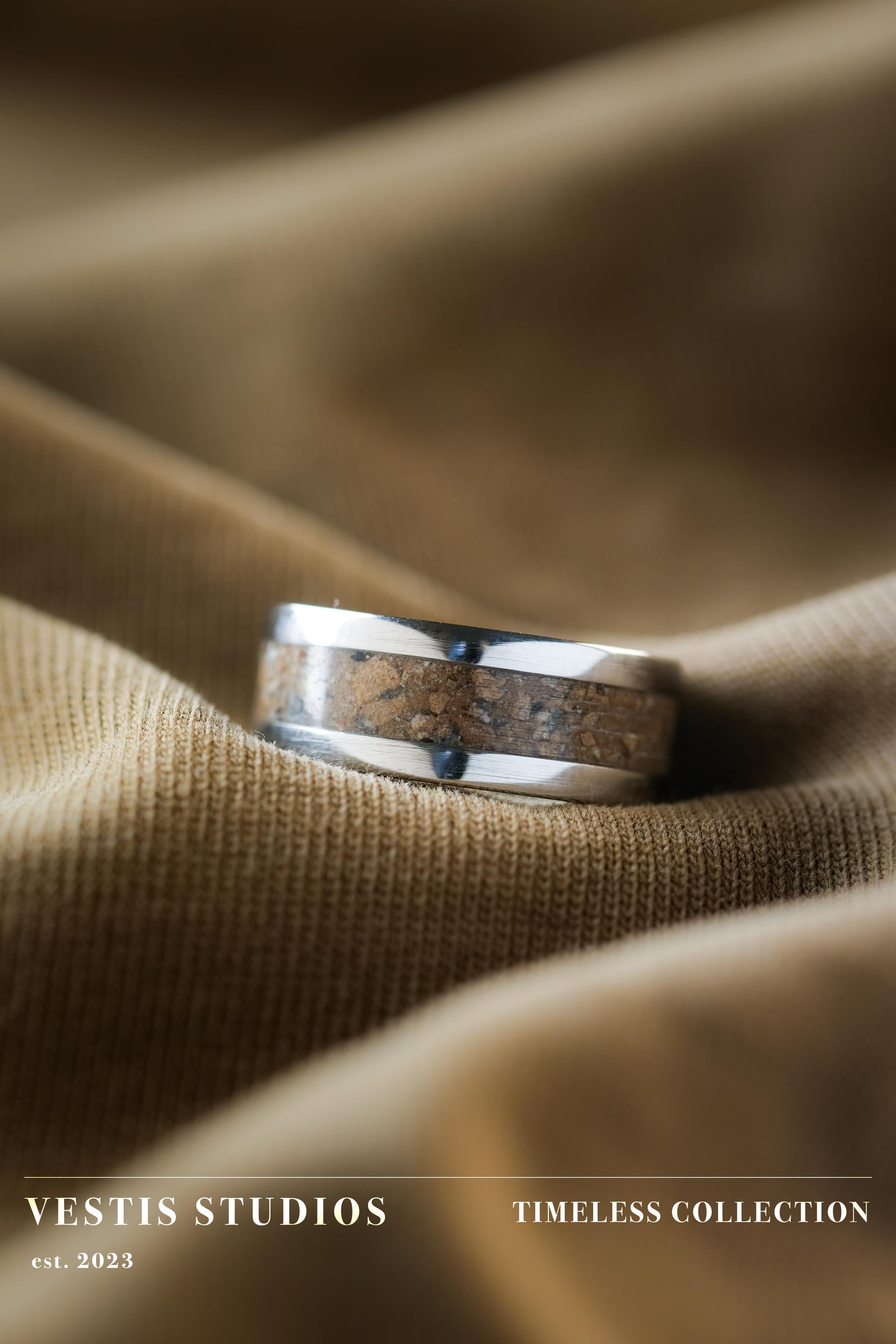 Mosasaur Fossil Ring – Steel