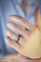 Raptor Fossil Wedding Ring Set – Tungsten