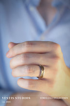 T. Rex, Triceratops & Spinosaurus Fossil Ring – Titanium