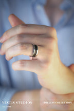 Diplodocus Fossil Ring - Steel