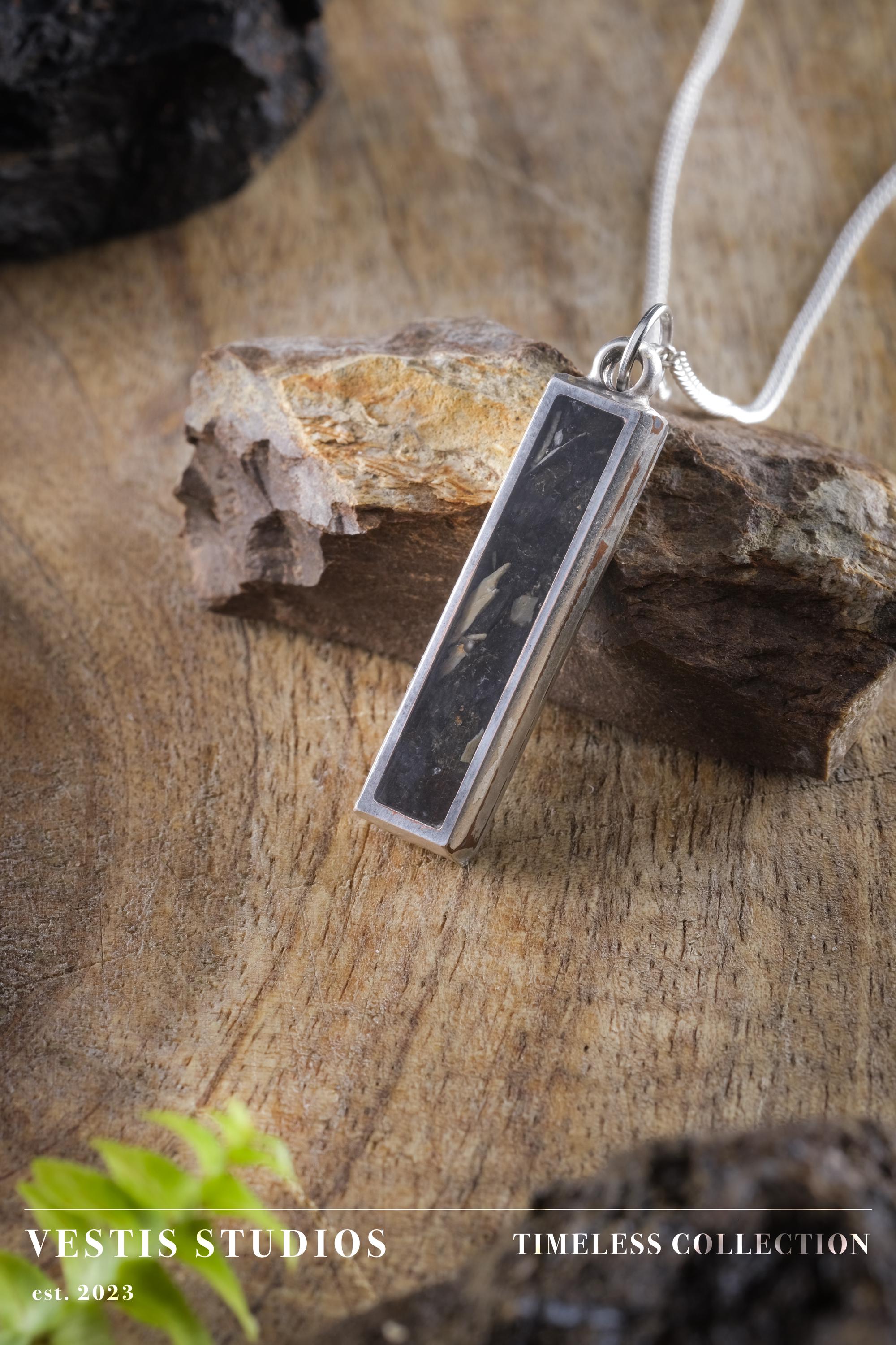 Megalodon Tooth Necklace – Plated Silver