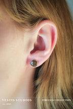 Triceratops Fossil Earrings – Sterling Silver