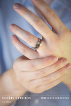 Hadrosaur Fossil Ring – Steel