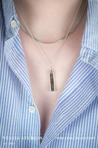 Triceratops Fossil Necklace – Plated Silver