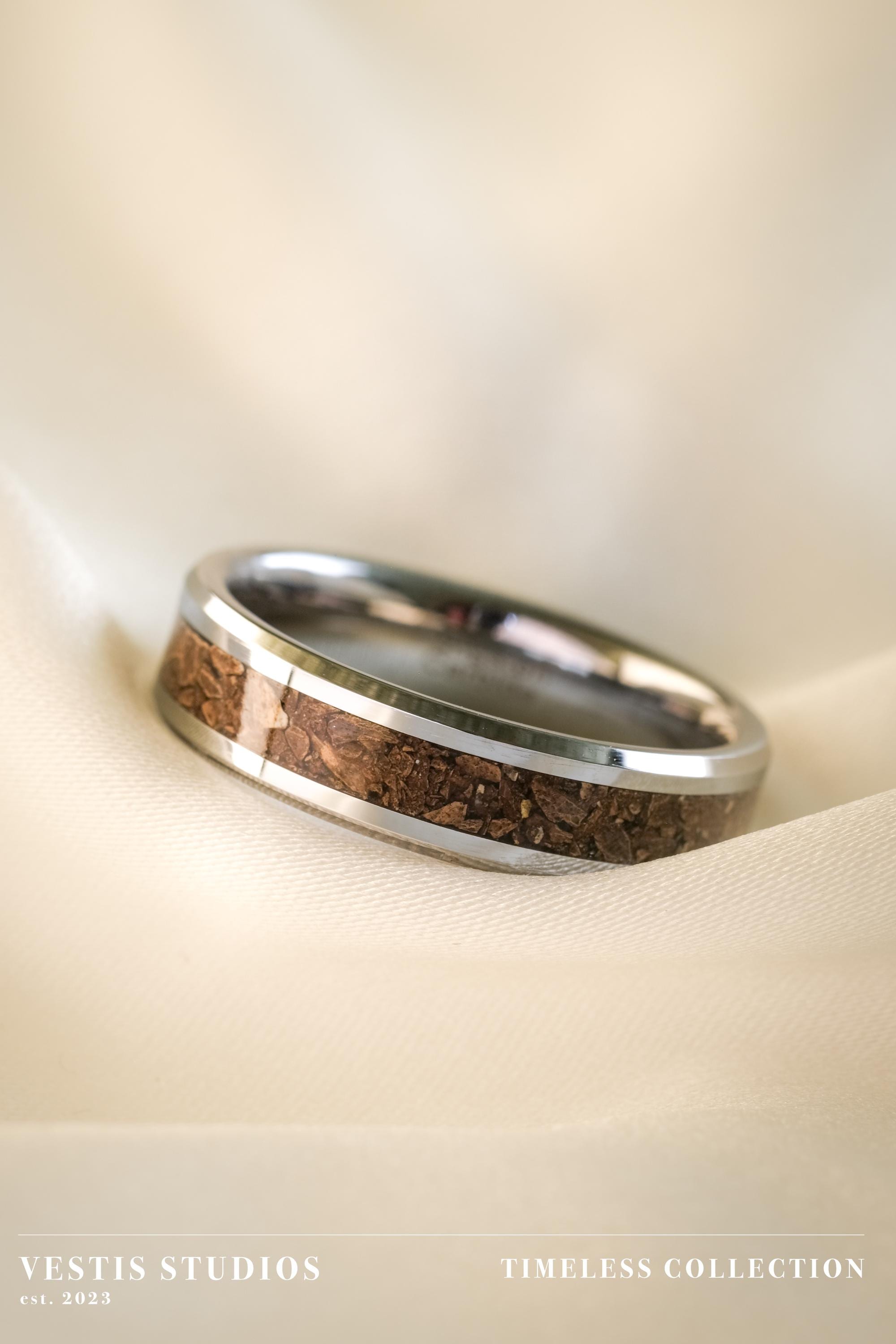 T.Rex Fossil Tungsten Ring