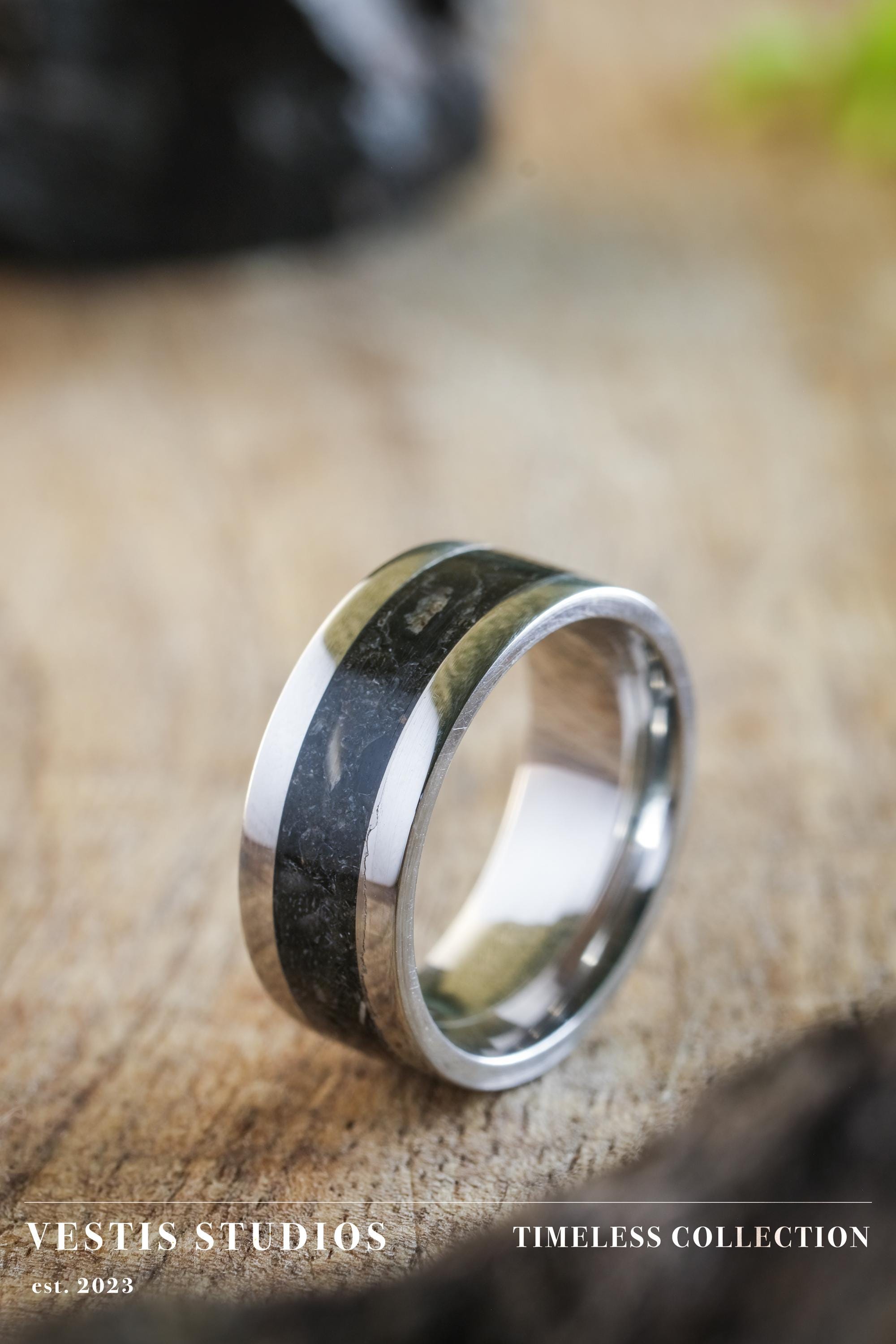 Megalodon Tooth Ring - Steel