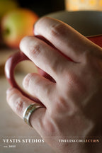 Spinosaurus Tooth Fossil Ring – Steel