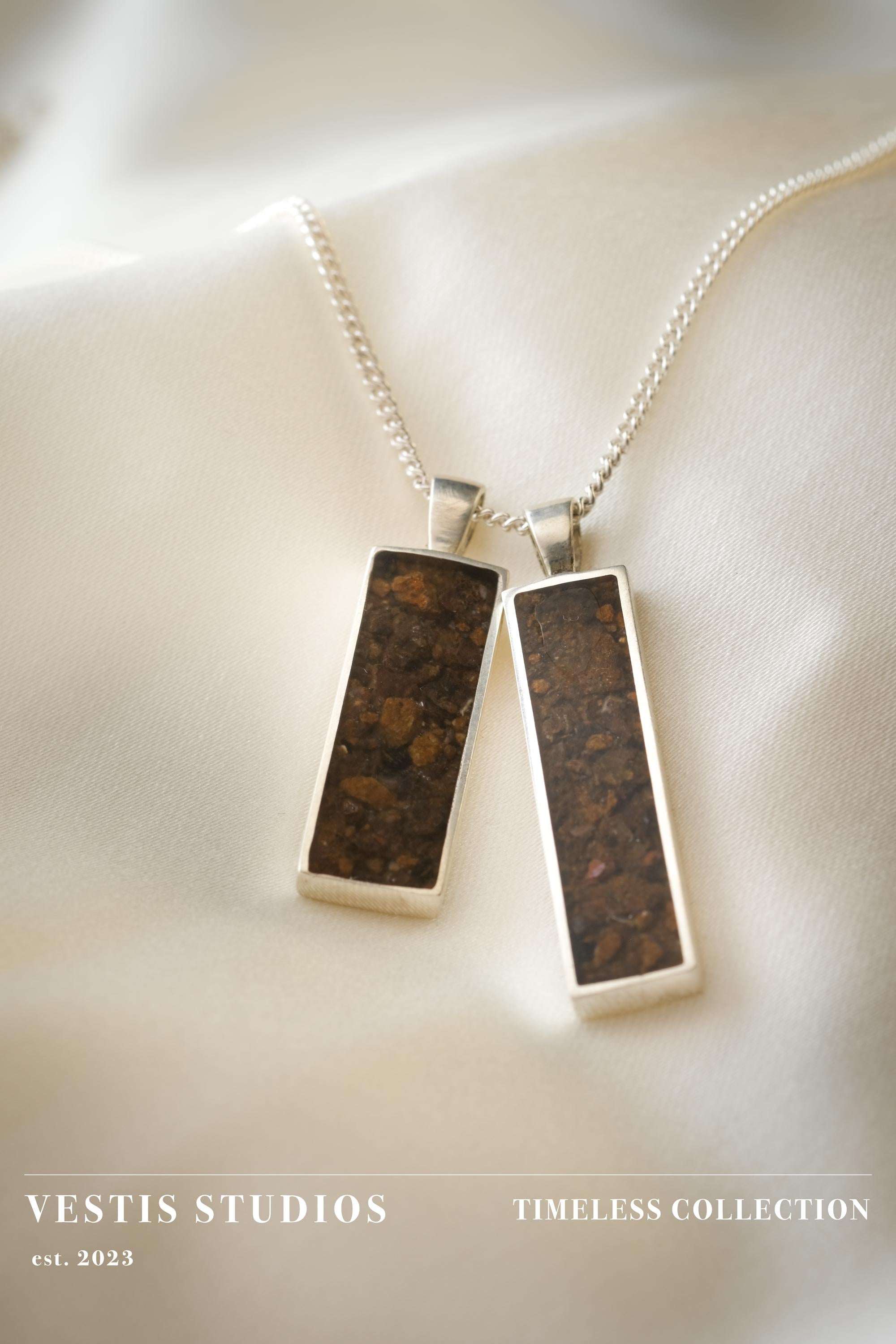 Triceratops Fossil Necklace – Sterling Silver