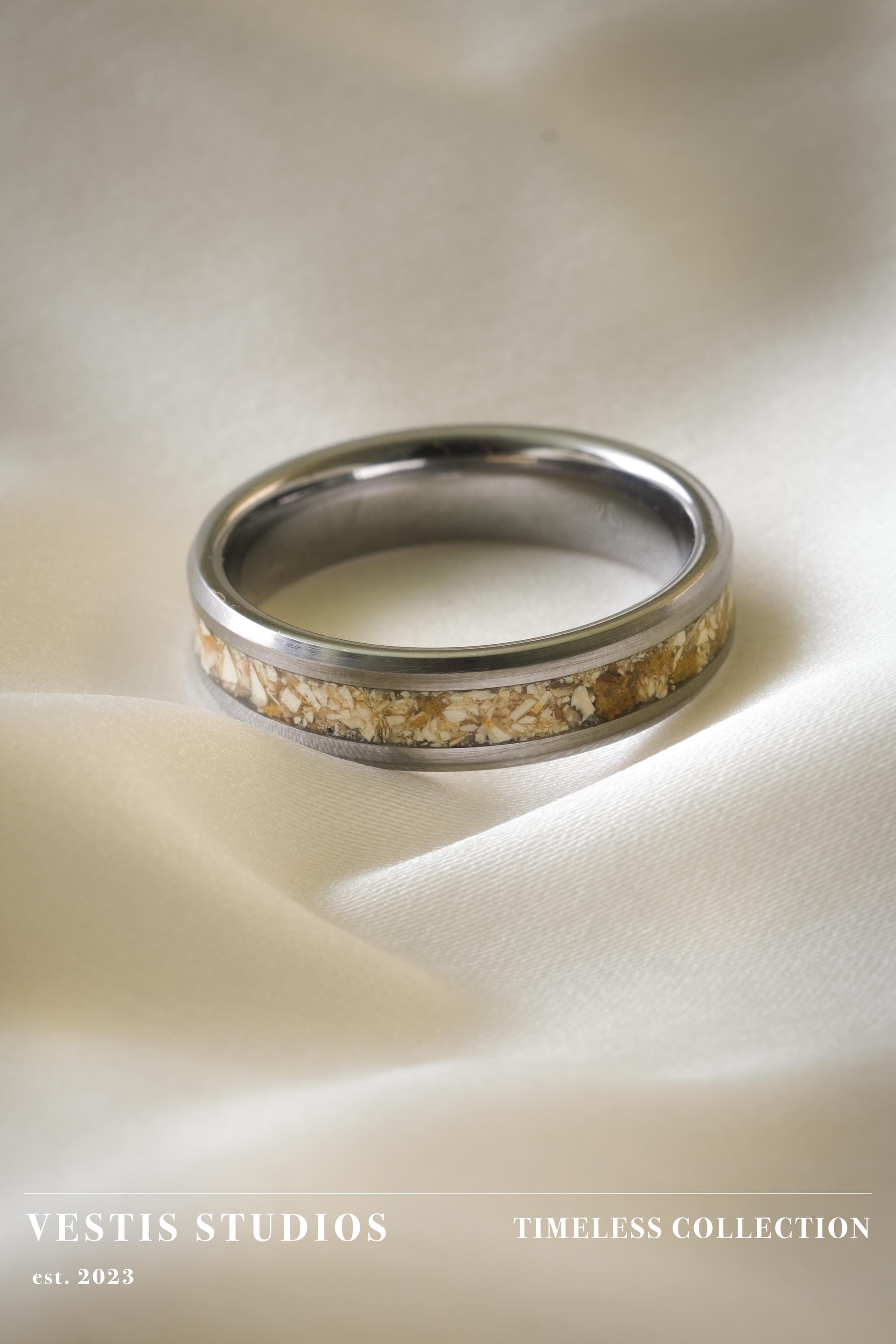 Spinosaurus Tooth Fossil Ring – Tungsten Carbide