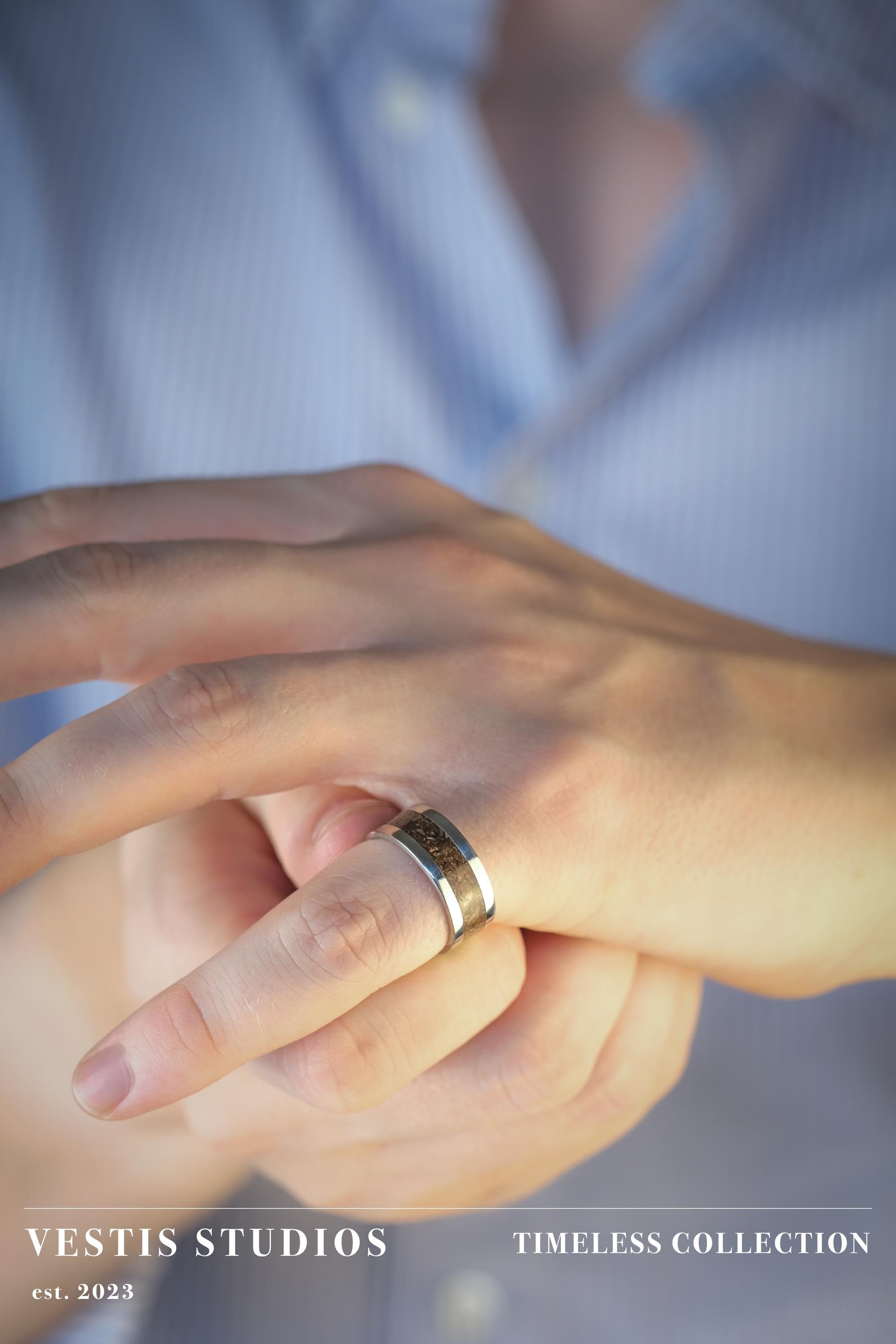 T. Rex Fossil Ring – Steel