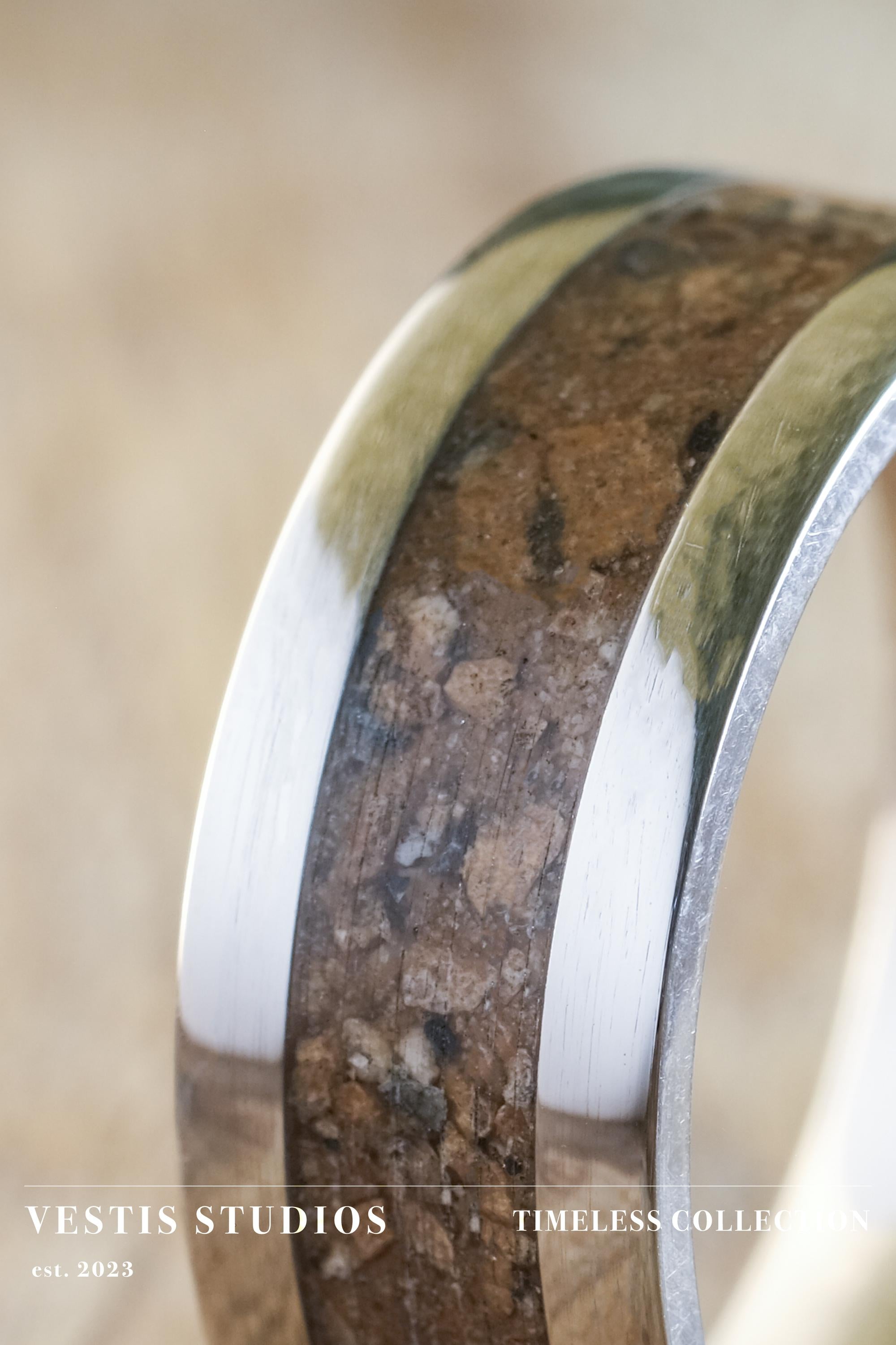 Mosasaur Fossil Ring – Steel