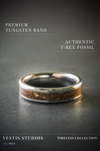 T.Rex Fossil Tungsten Ring