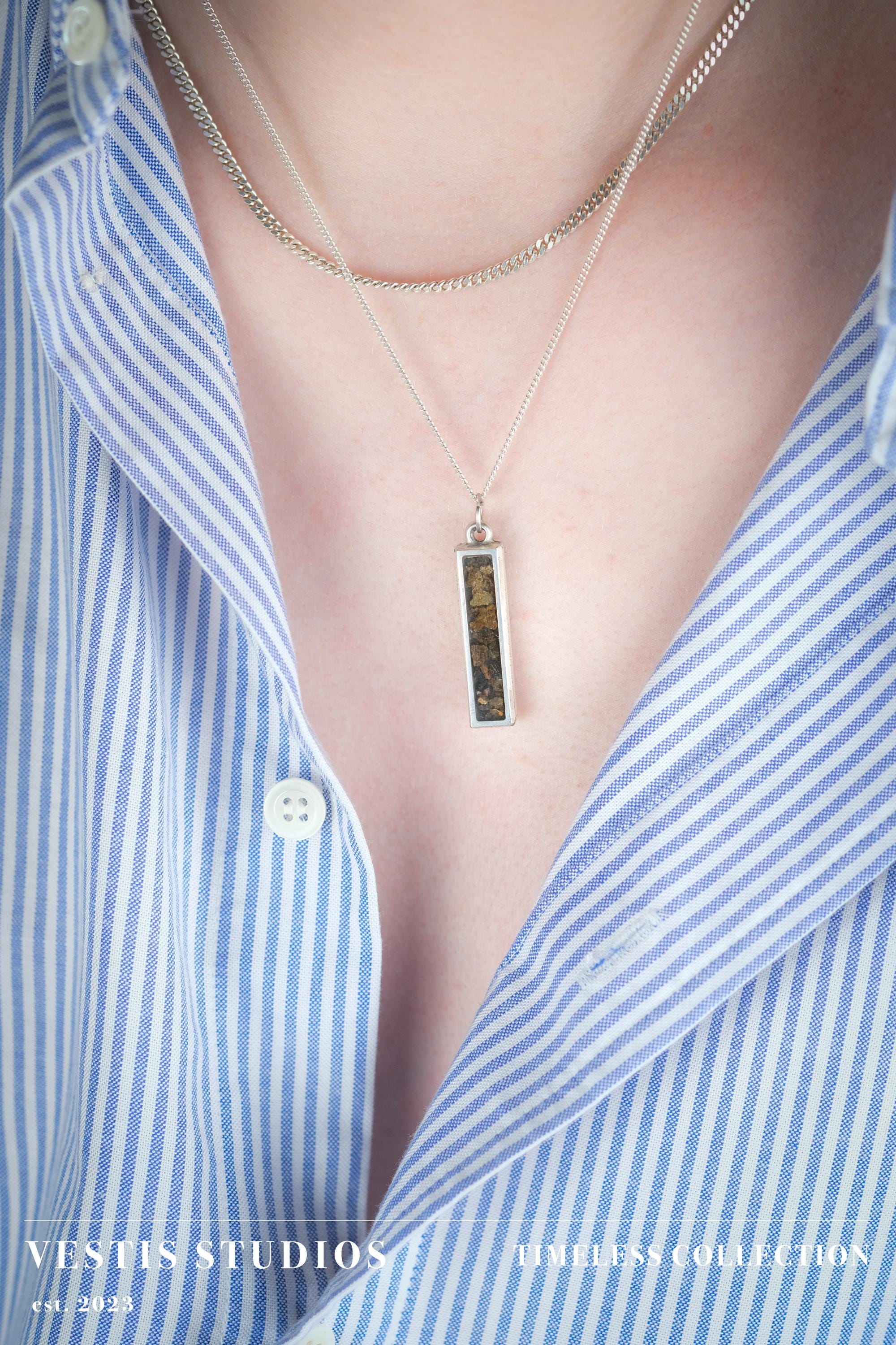 Raptor Fossil Necklace – Plated Silver