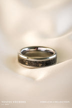 Megalodon Tooth Fossil Ring – Tungsten Carbide