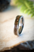 T. Rex, Triceratops & Spinosaurus Fossil Ring – Tungsten Carbide