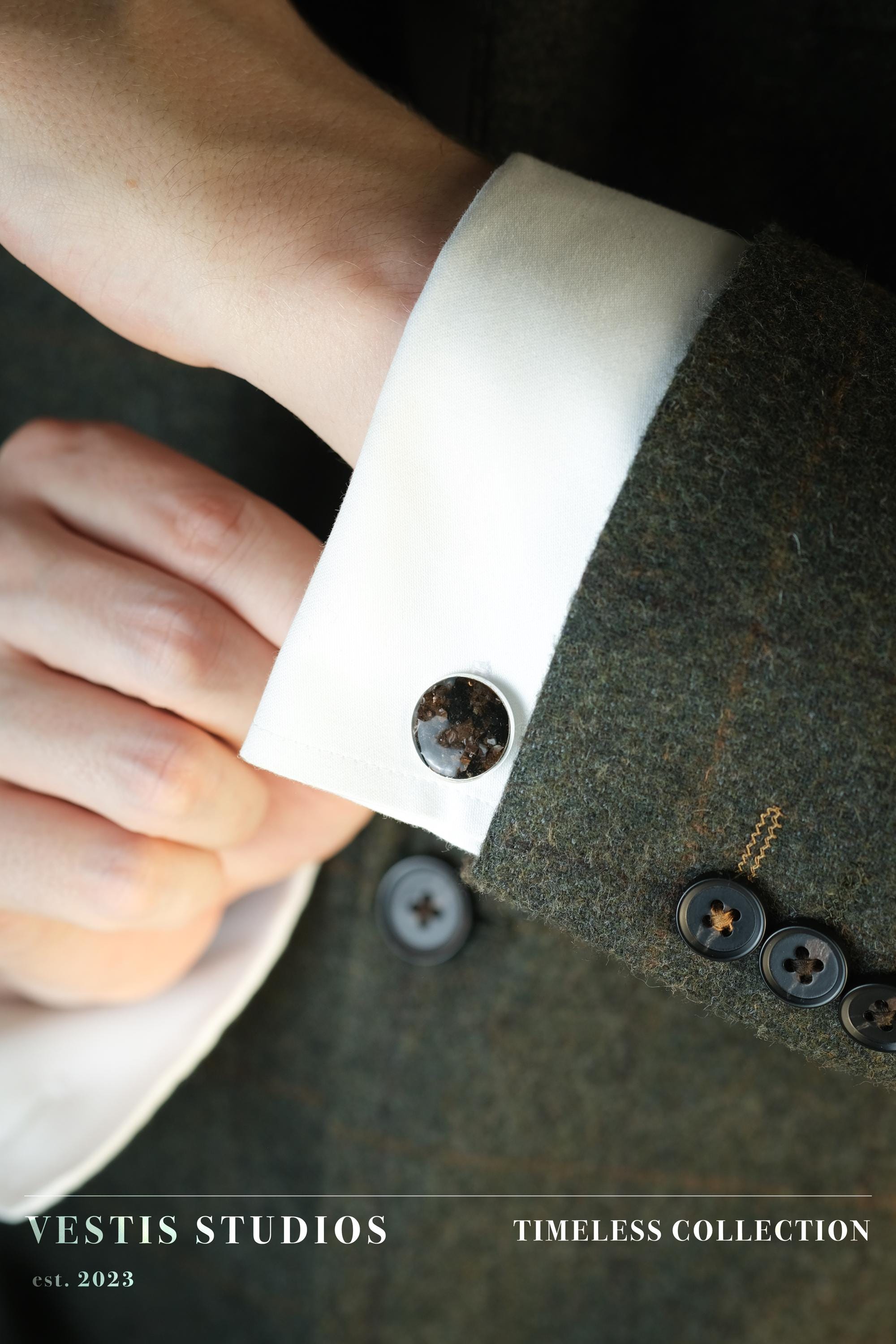 Diplodocus & Meteorite Cufflinks