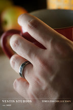 Diplodocus Fossil Ring – Titanium