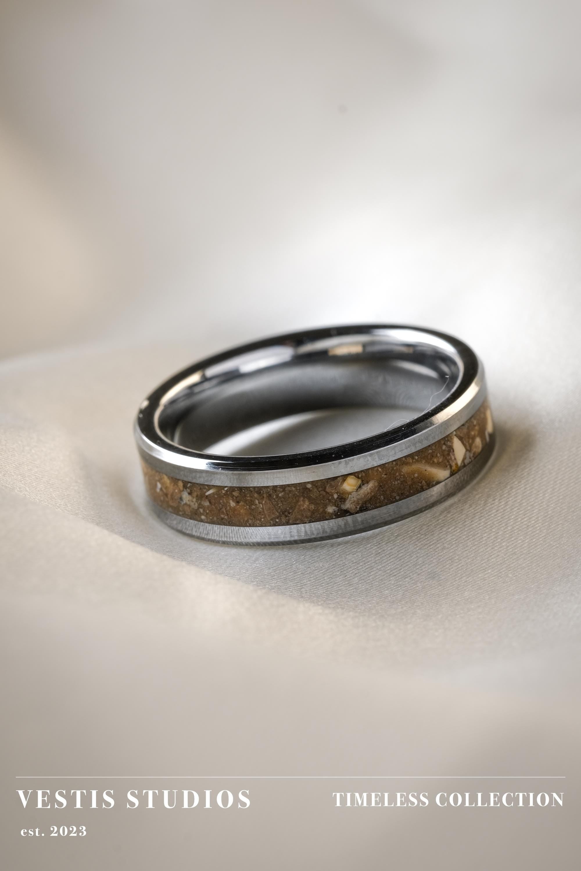 Mosasaur & Spinosaurus Fossil Ring – Tungsten Carbide