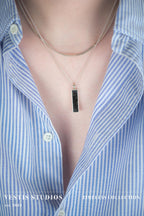 Diplodocus Fossil Jewellery Set – Titanium Ring & Silver Necklace Gift Bundle