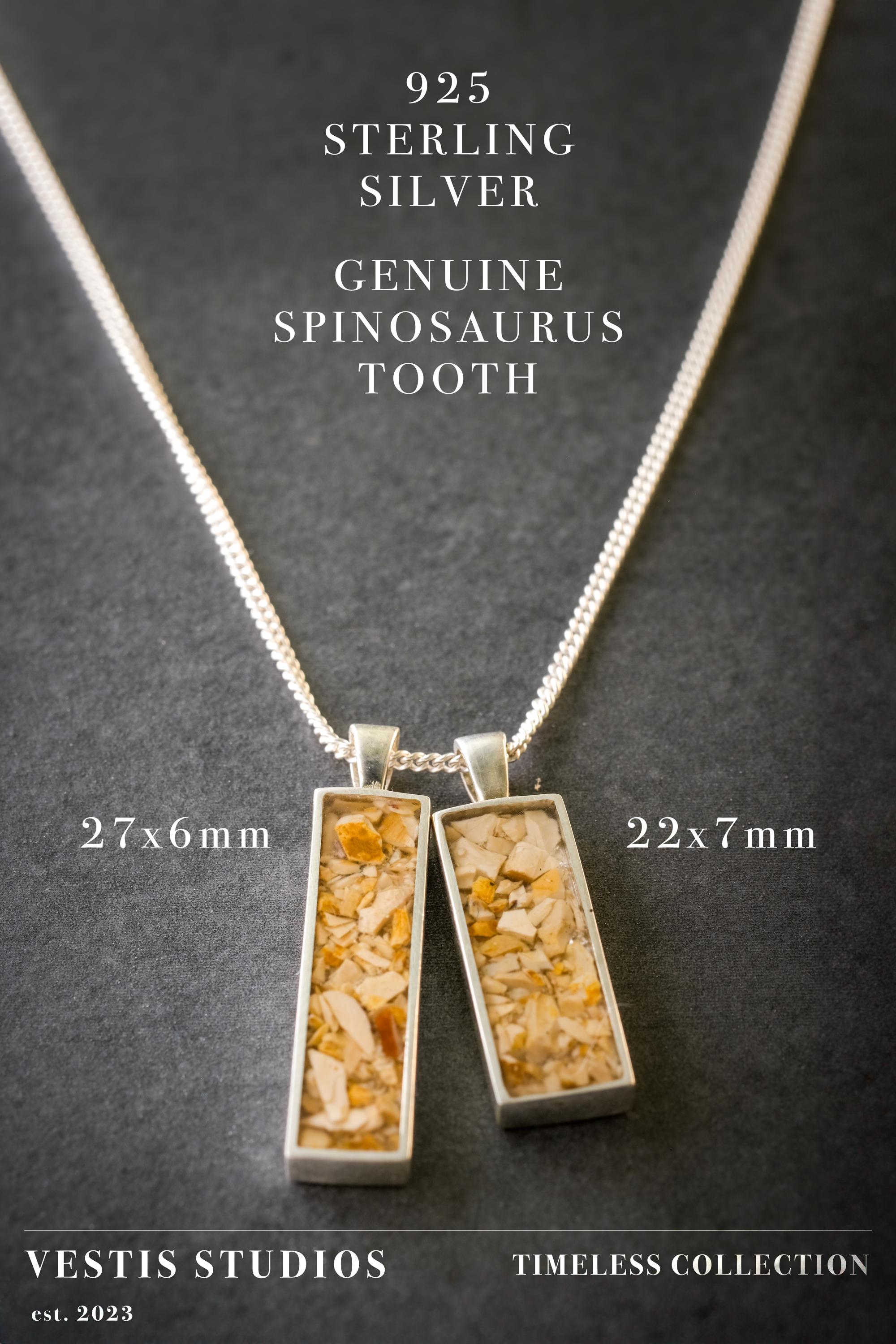 Spinosaurus Tooth Necklace – Sterling Silver