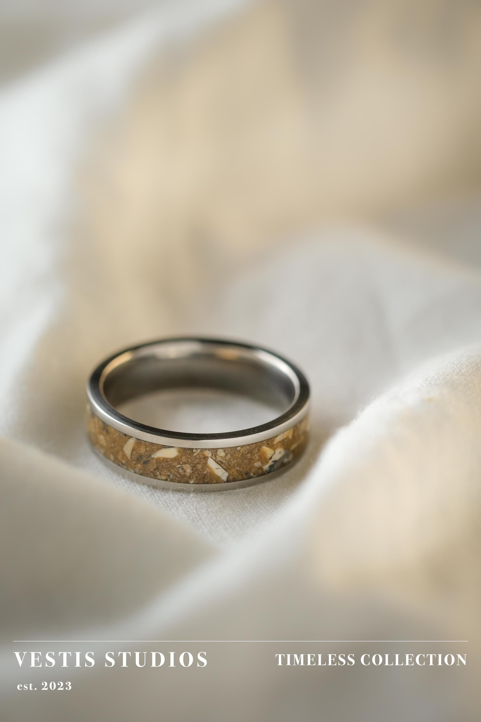 Mosasaur & Spinosaurus Fossil Ring – Titanium